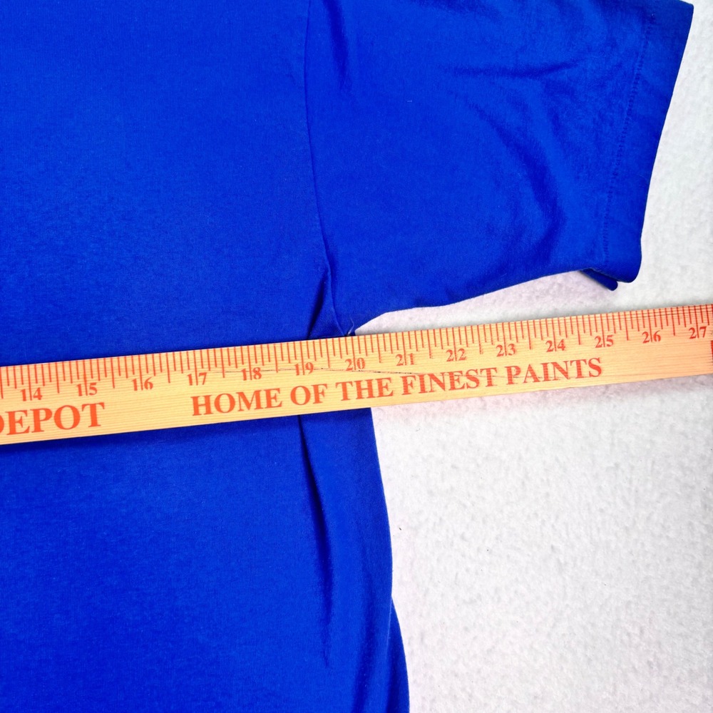 Vintage 1990 Vermont T Shirt USA Made Hanes Fifty Fifty Blue Graphic Tee Large - Picture 8 of 9